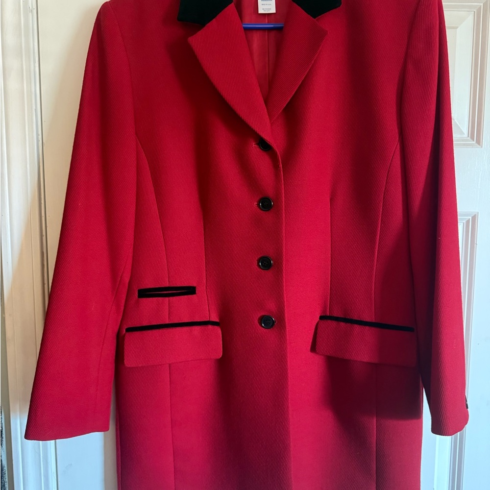 Pendleton Red Blazer with Black Accents